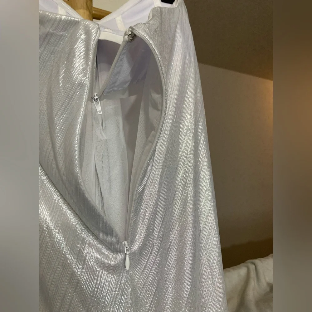 Caroline Constas Kaia Silver Gown NWT - Picture 12 of 17